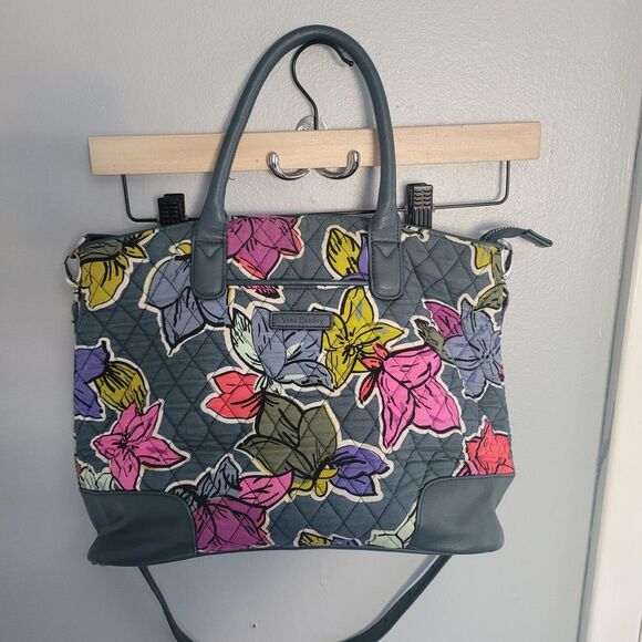 VERA BRADLEY FALLING FLOWERS DAY OFF SATCHEL Handbag‎ Crossbody - Picture 1 of 15